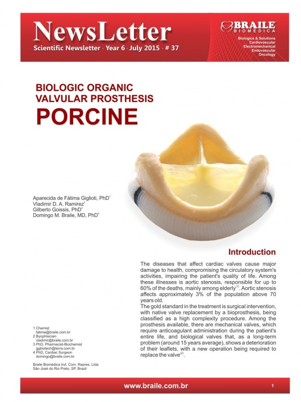 Biologic Organic Valvular Prosthesis PORCINE