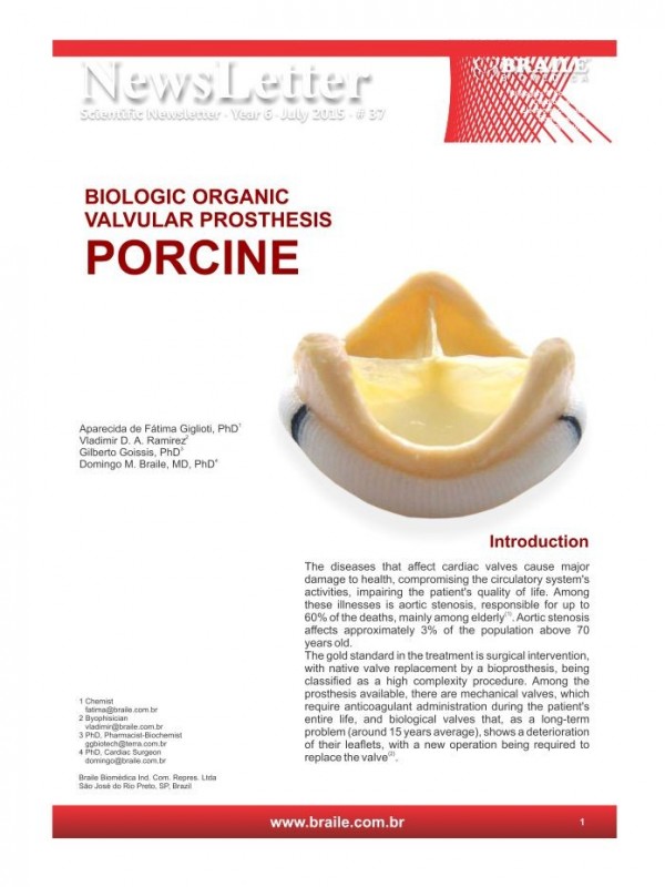 Biologic Organic Valvular Prosthesis PORCINE